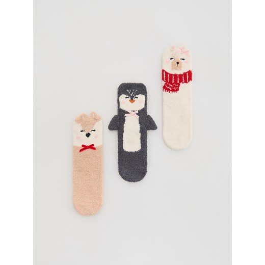 Reserved - Zimowe skarpety 3 pack - wielobarwny ze sklepu Reserved w kategorii Skarpetki dziecięce - zdjęcie 186673341