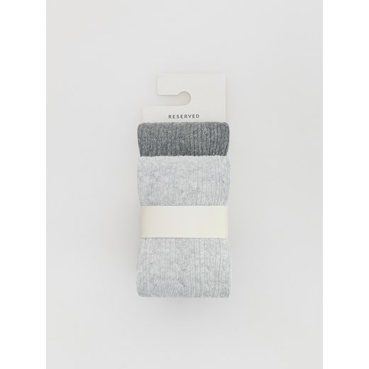 Reserved - Rajstopy 2 pack - jasnoszary ze sklepu Reserved w kategorii Rajstopy dziecięce - zdjęcie 186673364