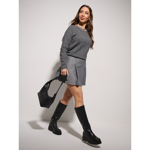 Sinsay - Plisowana spódnica mini - wielobarwny Sinsay S Sinsay