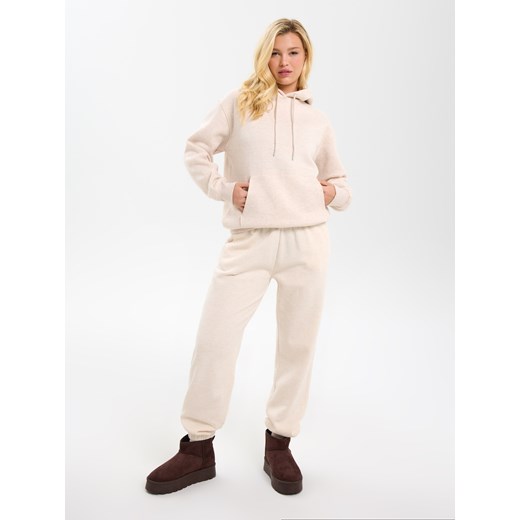 Sinsay - Bluza z kapturem - kremowy Sinsay S Sinsay