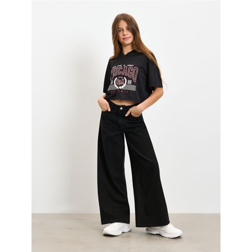 Sinsay - Jeansy wide leg - czarny - id: 320GG-99J - marki Sinsay - 186674200 Sinsay - Jeansy wide leg - czarny ze sklepu Sinsay w kategorii Spodnie dziewczęce - zdjęcie 186674200