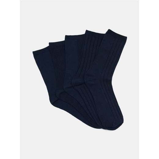 Sinsay - Skarpetki 5 pack - granatowy ze sklepu Sinsay w kategorii Skarpetki męskie - zdjęcie 186674250