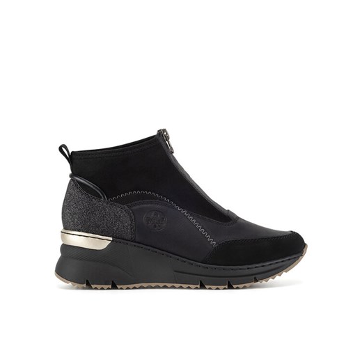 Rieker Sneakersy N6361-00 Czarny ze sklepu MODIVO w kategorii Buty sportowe damskie - zdjęcie 186674371