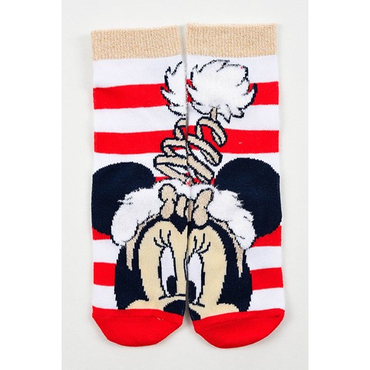 Disney Minnie Mouse Skarpety &quot;Minnie&quot; w kolorze czerwono-biało-beżowym ze sklepu Limango Polska w kategorii Skarpetki dziecięce - zdjęcie 186674921