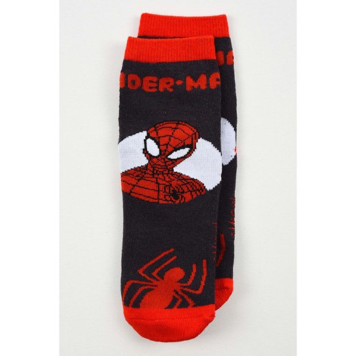 Spiderman Skarpety antypoślizgowe &quot;Spider-Man&quot; w kolorze czarno-czerwonym ze sklepu Limango Polska w kategorii Skarpetki dziecięce - zdjęcie 186675960