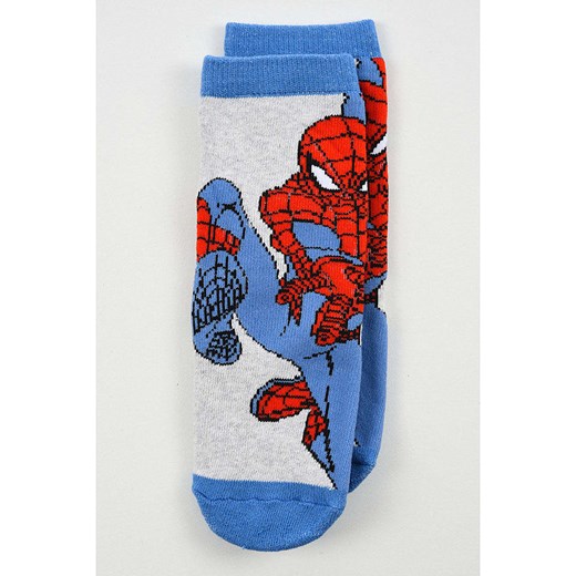 Spiderman Skarpety antypoślizgowe &quot;Spider-Man&quot; w kolorze niebiesko-szarym ze sklepu Limango Polska w kategorii Skarpetki dziecięce - zdjęcie 186675962