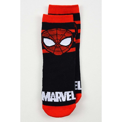 Spiderman Skarpety antypoślizgowe &quot;Spider-Man&quot; w kolorze czerwono-czarnym ze sklepu Limango Polska w kategorii Skarpetki dziecięce - zdjęcie 186675964