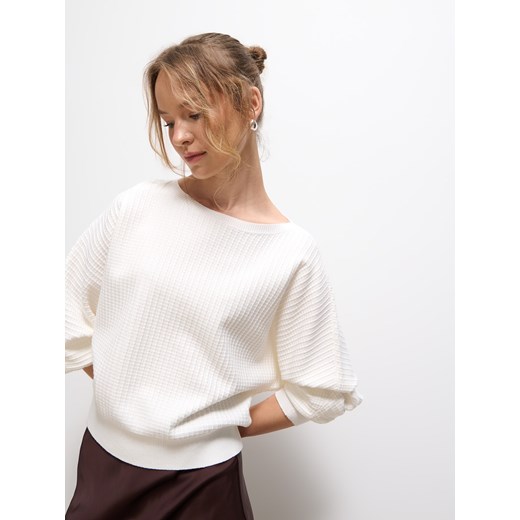 Mohito - Sweter basic - biały ze sklepu Mohito w kategorii Swetry damskie - zdjęcie 186676883