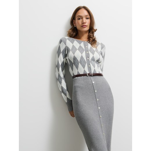 Mohito - Swetrowa sukienka midi - szary ze sklepu Mohito w kategorii Sukienki - zdjęcie 186677040