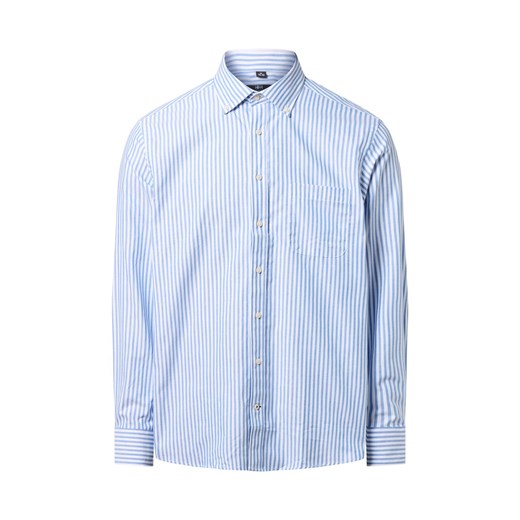 Nils Sundström Męska koszula casual Mężczyźni Regular Fit Bawełna jasnoniebieski w kratkę ze sklepu vangraaf w kategorii Koszule męskie - zdjęcie 186677281