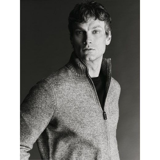 Reserved - Sweter z golfem z domieszką wełny - szary ze sklepu Reserved w kategorii Swetry męskie - zdjęcie 186677562