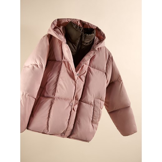 Reserved - Pikowana kurtka z puchowym wypełnieniem - różowy ze sklepu Reserved w kategorii Kurtki dziewczęce - zdjęcie 186677831