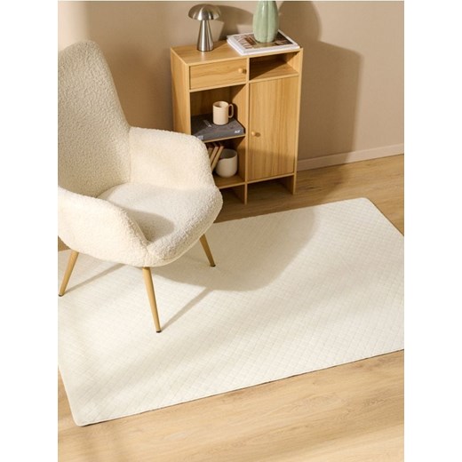 Sinsay - Dywan z tłoczeniem w kratkę - kremowy ze sklepu Sinsay w kategorii Dywany - zdjęcie 186679480