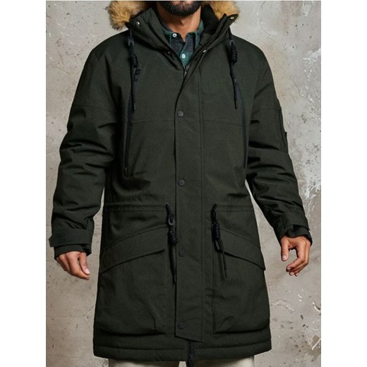 Sinsay - Kurtka puffer z kapturem - zielony - id: 6935C-97X - marki Sinsay - 186679554 Sinsay - Kurtka puffer z kapturem - zielony ze sklepu Sinsay w kategorii Kurtki męskie - zdjęcie 186679554