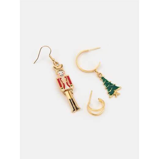 Sinsay - Kolczyki z motywem świątecznym 3 pack - wielobarwny ze sklepu Sinsay w kategorii Kolczyki - zdjęcie 186679561