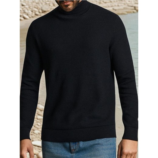 Sinsay - Sweter basic - czarny - id: 783FZ-99X - marki Sinsay - 186679571 Sinsay - Sweter basic - czarny ze sklepu Sinsay w kategorii Swetry męskie - zdjęcie 186679571