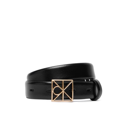 Calvin Klein Pasek Damski Emblem Buckle 25Mm Fixed Smooth LV04F7072G Czarny ze sklepu MODIVO w kategorii Paski damskie - zdjęcie 186680142