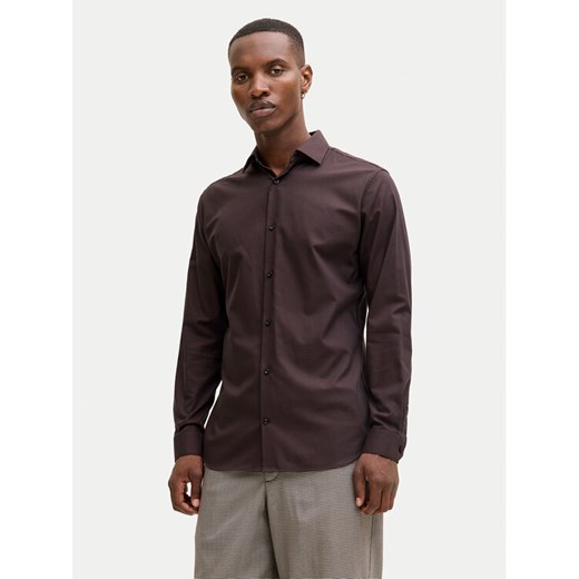 Jack & Jones Koszula Parker 12227385 Bordowy Slim Fit ze sklepu MODIVO w kategorii Koszule męskie - zdjęcie 186680151
