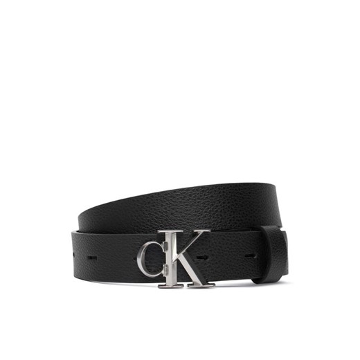Calvin Klein Pasek Damski Facet Ck Buckle Pebble 25Mm LV04F7060G Czarny ze sklepu MODIVO w kategorii Paski damskie - zdjęcie 186680210