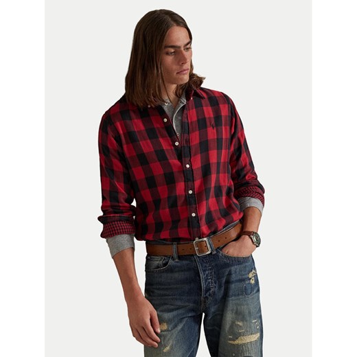 Polo Ralph Lauren Koszula 710P00517001 Czerwony Regular Fit ze sklepu MODIVO w kategorii Koszule męskie - zdjęcie 186680233