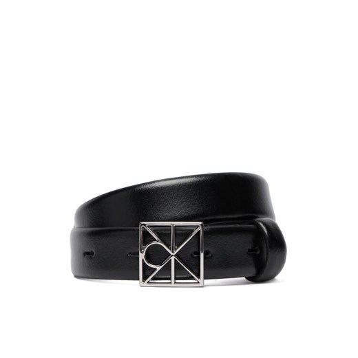 Calvin Klein Pasek Damski Emblem Buckle 25Mm Fixed Smooth LV04F7072G Czarny ze sklepu MODIVO w kategorii Paski damskie - zdjęcie 186680244