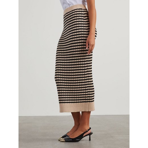 LA Angels Spódnica w kolorze beżowo-czarnym La Angels M okazja Limango Polska