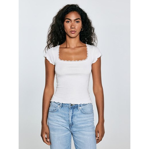 BIG STAR Koszulka &quot;Madlena&quot; w kolorze białym M wyprzedaż Limango Polska