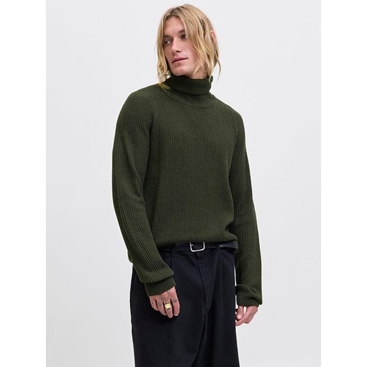 Jack &amp; Jones Golf w kolorze khaki ze sklepu Limango Polska w kategorii Swetry męskie - zdjęcie 186682611