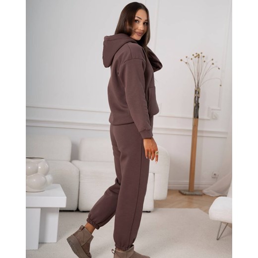 Bawełniany gruby dres damski czekoladowy (82143) Goodlookin.pl S/M goodlookin.pl