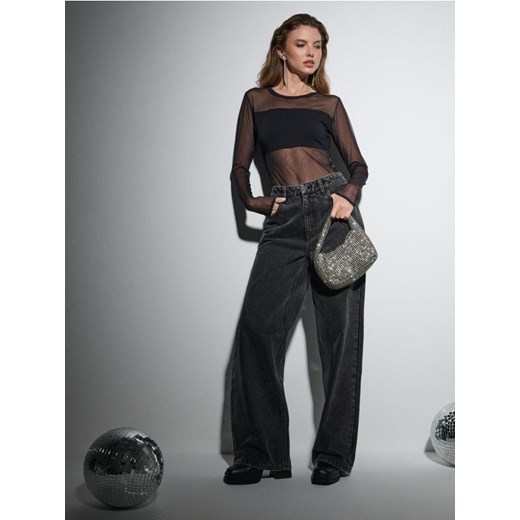 Sinsay - Jeansy wide leg - czarny ze sklepu Sinsay w kategorii Jeansy damskie - zdjęcie 186684782