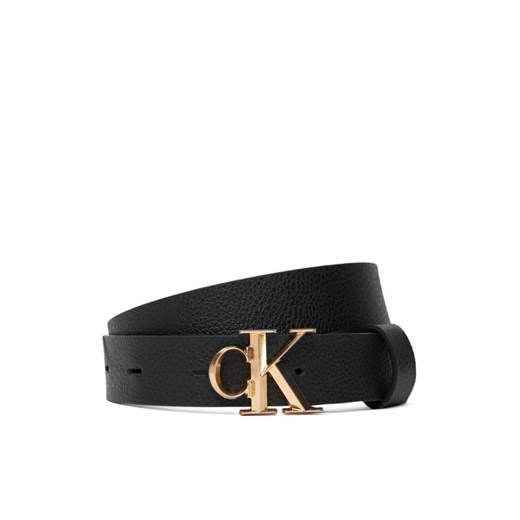 Pasek Damski Calvin Klein Facet Ck Buckle Pebble 25Mm LV04F7060G Czarny ze sklepu eobuwie.pl w kategorii Paski damskie - zdjęcie 186685040