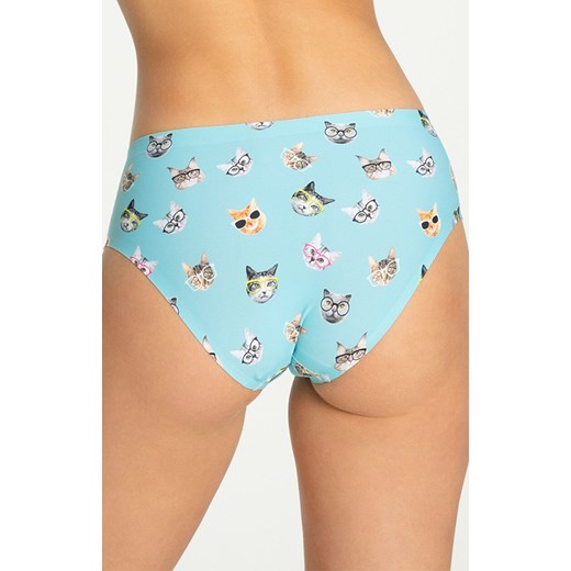 Julimex figi damskie Cats Simple Classic, Kolor niebieski-wzór, Rozmiar 2XL, Julimex ze sklepu Primodo w kategorii Majtki damskie - zdjęcie 186685971