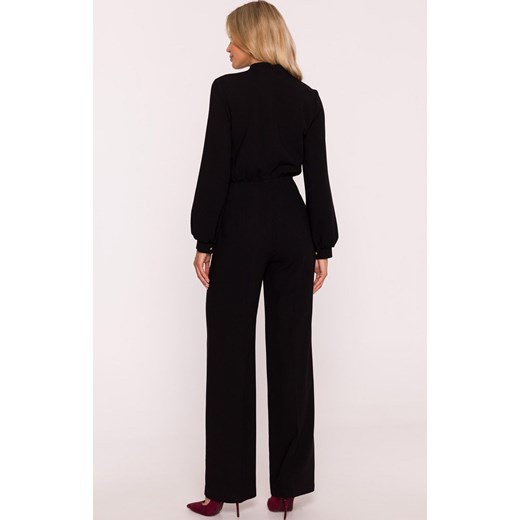 Stylove kombinezon damski z żabotem czarny S420, Kolor czarny, Rozmiar L, Stylove ze sklepu Primodo w kategorii Kombinezony damskie - zdjęcie 186686024