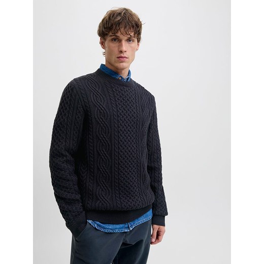 Jack &amp; Jones Sweter w kolorze granatowym ze sklepu Limango Polska w kategorii Swetry męskie - zdjęcie 186686763