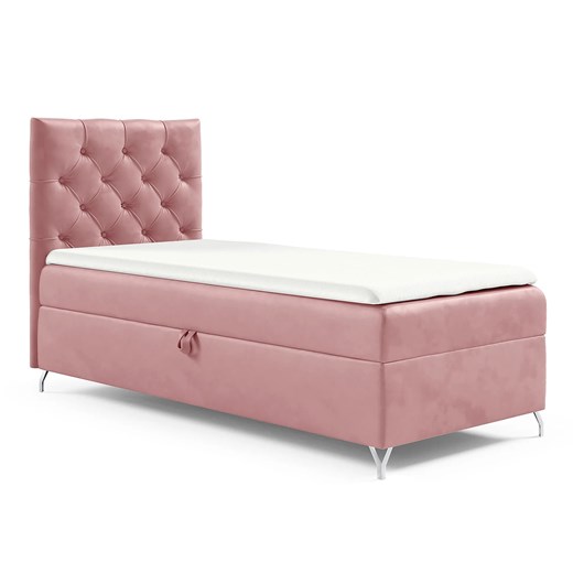 Różowe pojedyncze łóżko kontynentalne 3 rozmiary W9-D93 ze sklepu Edinos.pl w kategorii Łóżka i materace - zdjęcie 186687042