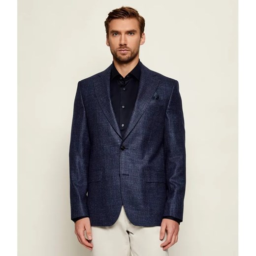 Sand Copenhagen Wełniana marynarka z poszetką Star Napoli | Modern fit | z dodatkiem jedwabiu ze sklepu Gomez Fashion Store w kategorii Marynarki męskie - zdjęcie 186687083