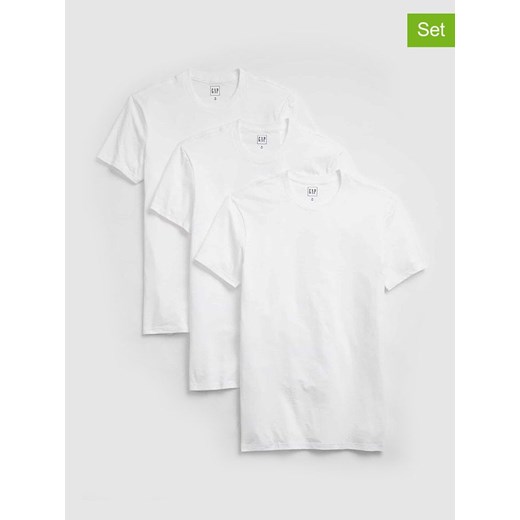 GAP Koszulki (3 szt.) w kolorze białym ze sklepu Limango Polska w kategorii T-shirty męskie - zdjęcie 186688282