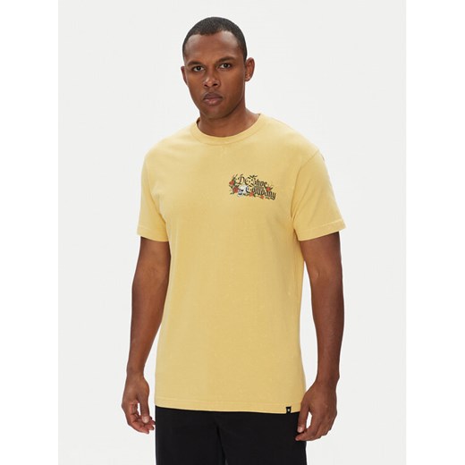 DC Shoes T-Shirt ADYZT05460 Żółty Regular Fit ze sklepu MODIVO w kategorii T-shirty męskie - zdjęcie 186691082
