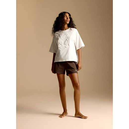 Reserved - Piżama z misiem - beżowy ze sklepu Reserved w kategorii Piżamy damskie - zdjęcie 186694823