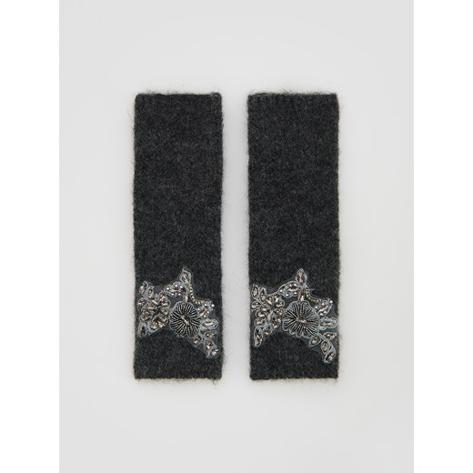 Reserved - Rękawiczki z wełną alpaki - ciemnoszary ze sklepu Reserved w kategorii Rękawiczki damskie - zdjęcie 186695012