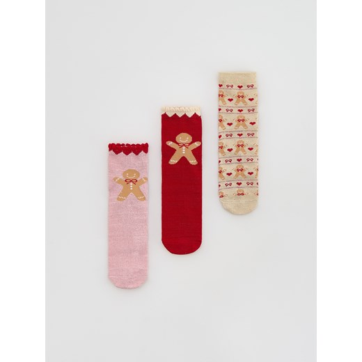 Reserved - Świąteczne skarpety 3-pak - wielobarwny ze sklepu Reserved w kategorii Skarpetki damskie - zdjęcie 186695263