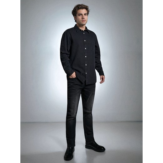 Sinsay - Jeansy regular fit - czarny Sinsay 34/34 Sinsay