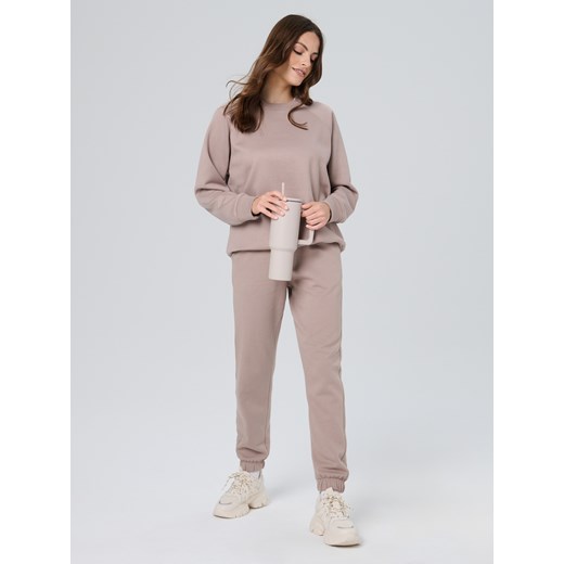 Sinsay - Bluza crewneck - beżowy Sinsay M Sinsay