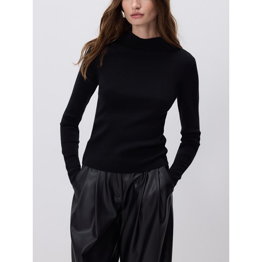 Reserved - Sweter z dodatkiem wełny - czarny ze sklepu Reserved w kategorii Swetry damskie - zdjęcie 186696550