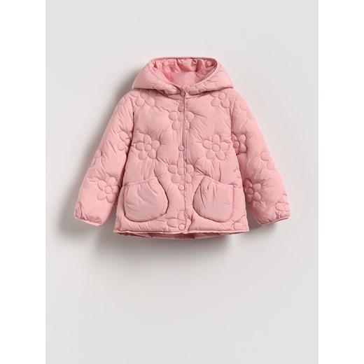 Reserved - Pikowana kurtka z kapturem - różowy ze sklepu Reserved w kategorii Kurtki dziewczęce - zdjęcie 186696573