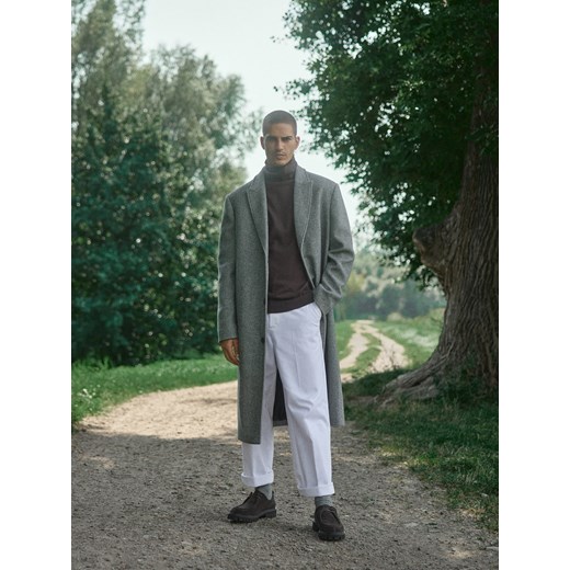 Reserved - Spodnie straight - biały ze sklepu Reserved w kategorii Spodnie męskie - zdjęcie 186696913