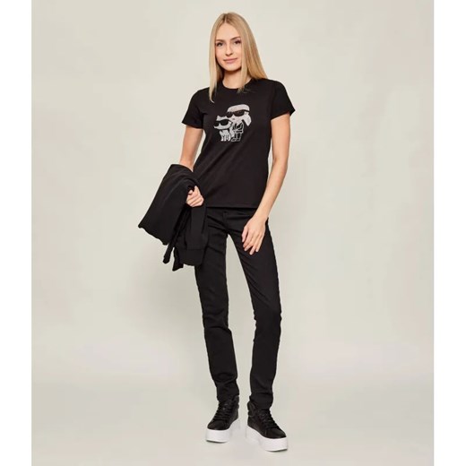Karl Lagerfeld T-shirt IKON RS DUO | Regular Fit ze sklepu Gomez Fashion Store w kategorii Bluzki damskie - zdjęcie 186697212