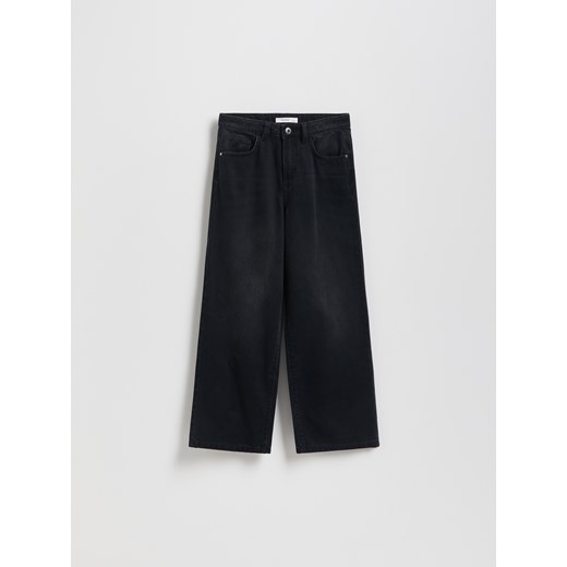 Reserved - Jeansy wide leg - czarny ze sklepu Reserved w kategorii Spodnie dziewczęce - zdjęcie 186698644