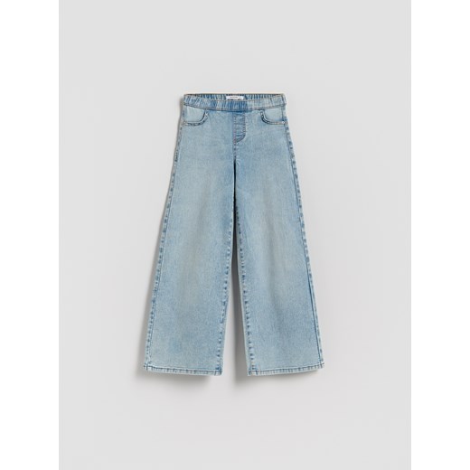 Reserved - Elastyczne jeansy wide leg - niebieski ze sklepu Reserved w kategorii Spodnie dziewczęce - zdjęcie 186698663