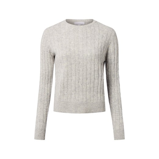 brookshire Wełniany sweter damski Kobiety Wełna jasny szary marmurkowy ze sklepu vangraaf w kategorii Swetry damskie - zdjęcie 186698960